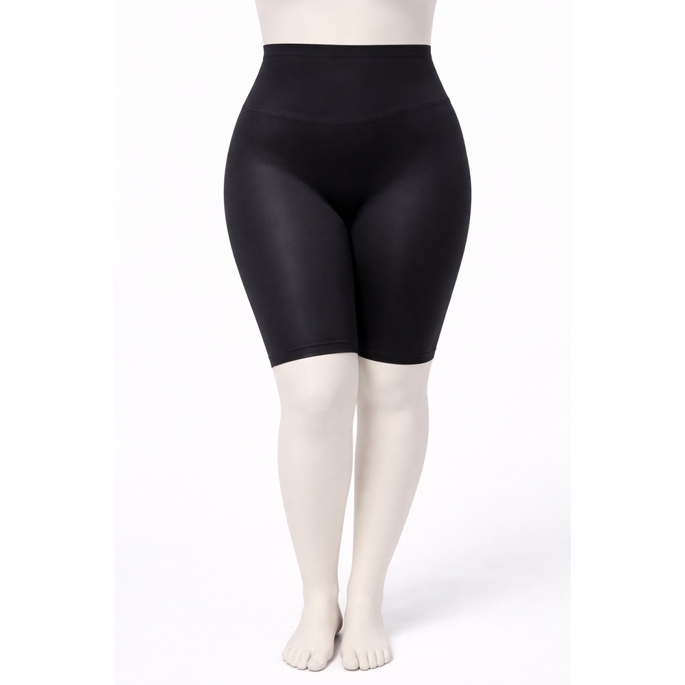 Ulla Popken Womens Black Body Shaping Knee Length Panty Girdle NWT 24/26/28‎